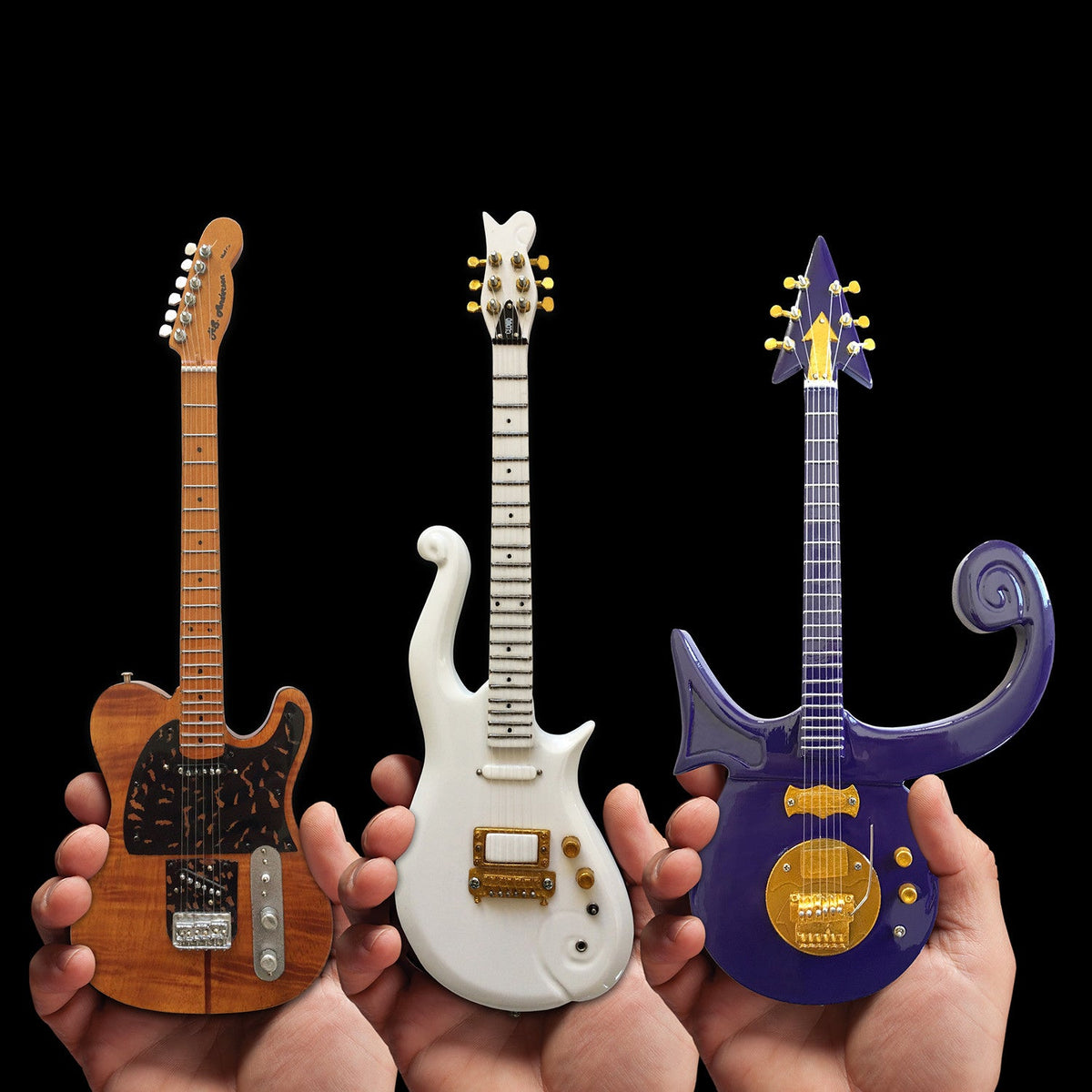 Prince Signature Mini Guitar Replicas Set of 3