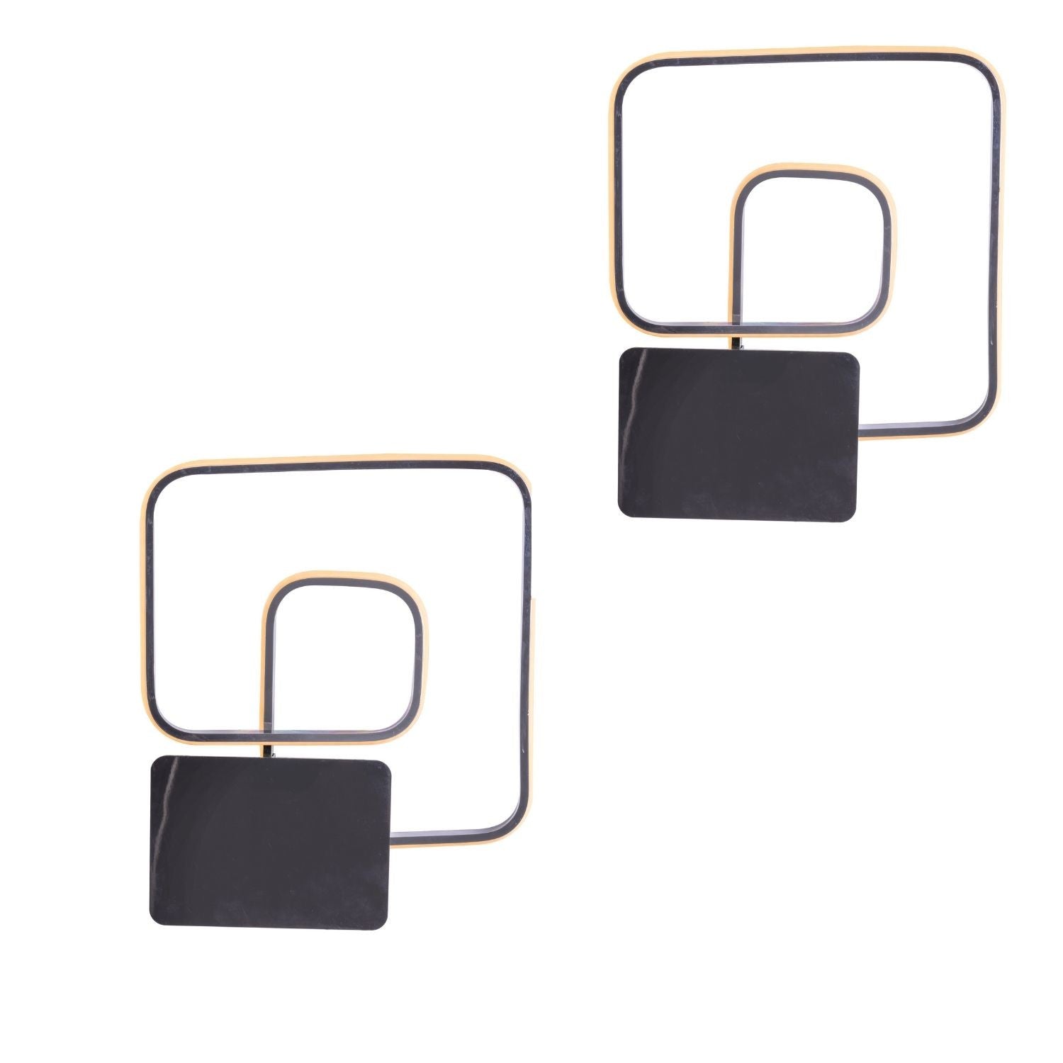 LED SQUARE SCONCE // DOUBLE // SET OF TWO