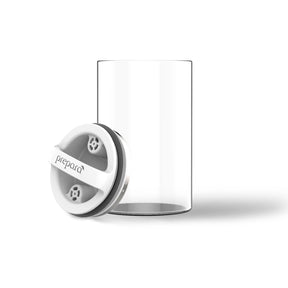 Evak Compact Handle // White Glass // Set of 3 (Small)